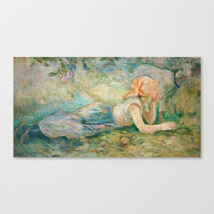 Berthe Morisot - Shepherdess Resting Canvas Print