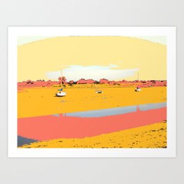 Boats on the Estuary Art Print
