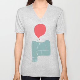 Balloon Man (Colour) V Neck T Shirt