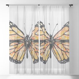 Monarch Butterfly Sheer Curtain