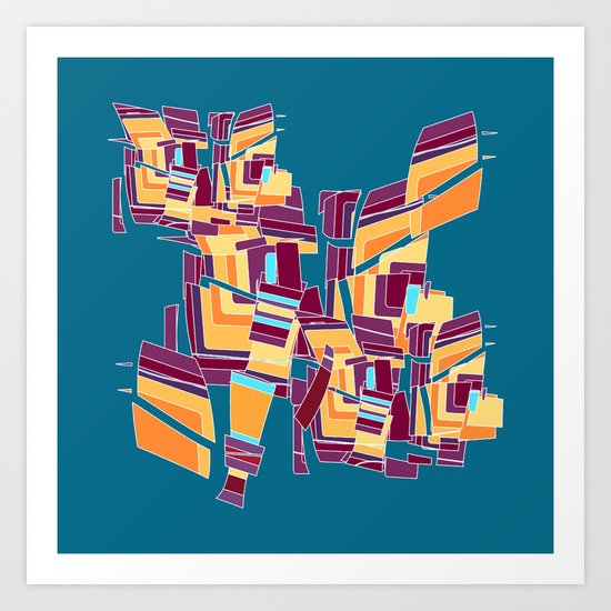 Everyday Mistakes on Teal Art Print