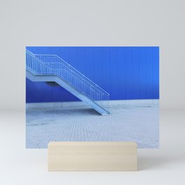 STAIRS IN BLUE Mini Art Print