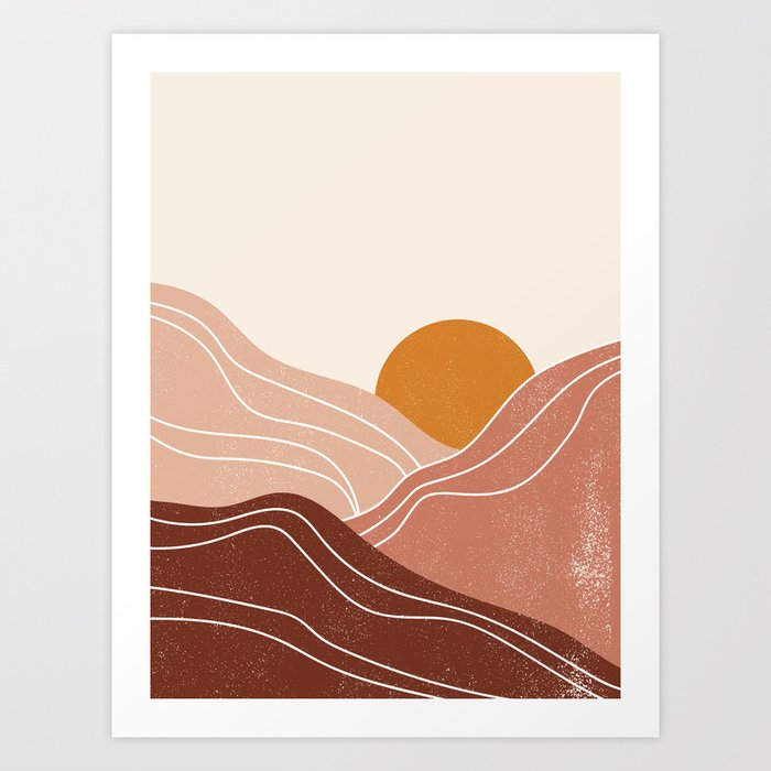 Landscape Sun  Art Print