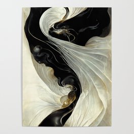Vanity - Abstract Pattern of Silk Fabric Poster