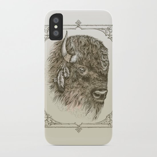 Portrait of a Buffalo iPhone Case