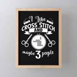 Cross Stitch Pattern Beginner Counted Needle Framed Mini Art Print