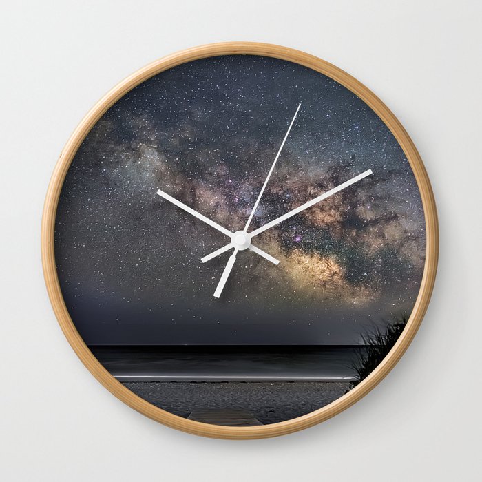 Sea Of Stars At The Beach Wall Clock