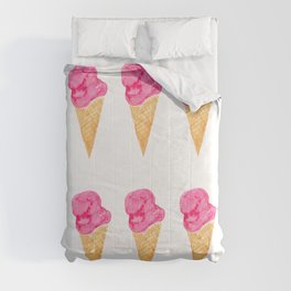 Ice Cream Cones- Pink Comforter