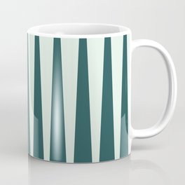 Mint Dark Cyan Spliced Geometric  Coffee Mug
