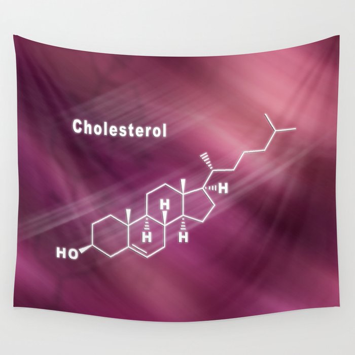 Cholesterol Hormone Structural chemical formula Wall Tapestry