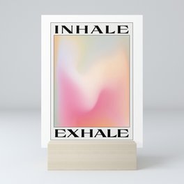 Inhale Exhale Gradient Art Print Mini Art Print