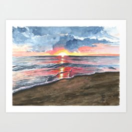 Virginia Sunrise at the Beach Art Print