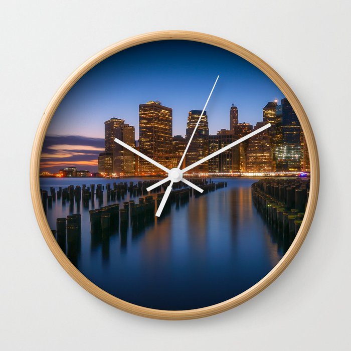 New York Night Lights Wall Clock