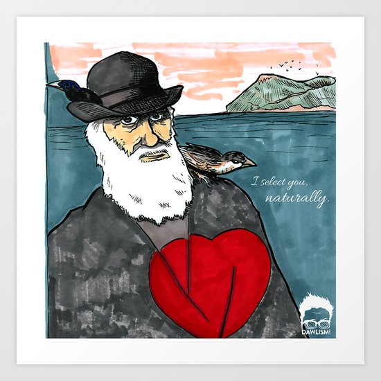 A Darwinian Heart Art Print