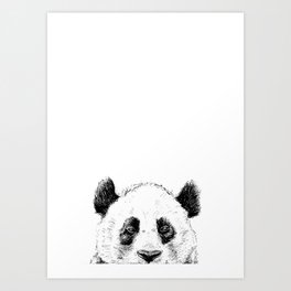 Panda peekaboo Art Print