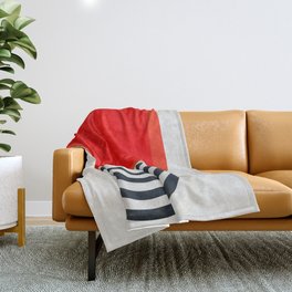 Red Lipstick Abstract Throw Blanket