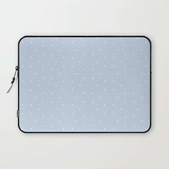 Pale Blue And White subtle pattern Laptop Sleeve