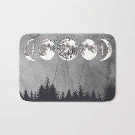 Forest Moon Phases Bath Mat