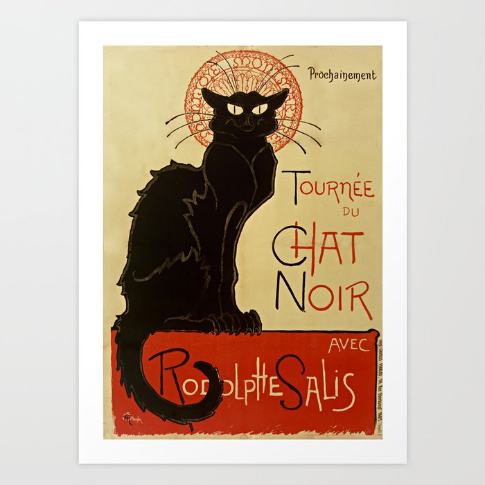 BLACK CAT Tournee du Chat Noir Art Print