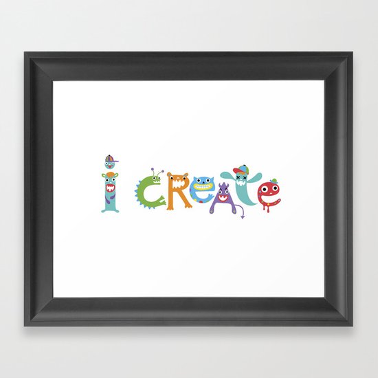I Create Critters Framed Art Print