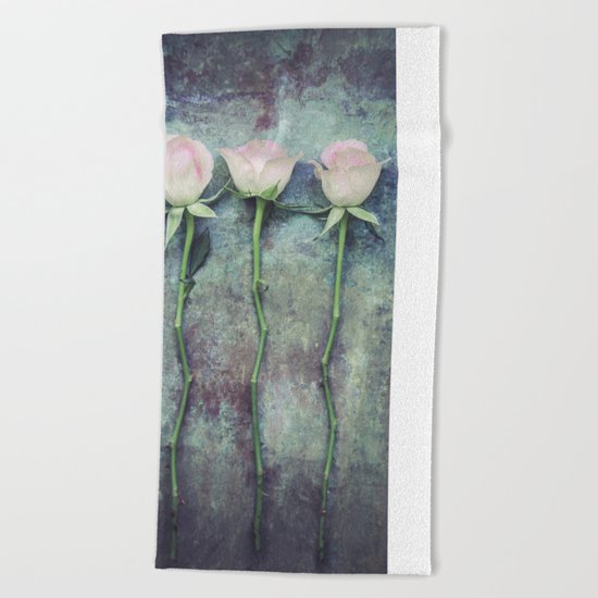 Three Roses IV Beach Towel