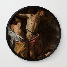 Caravaggio - The_Crucifixion of Saint Andrew  Wall Clock