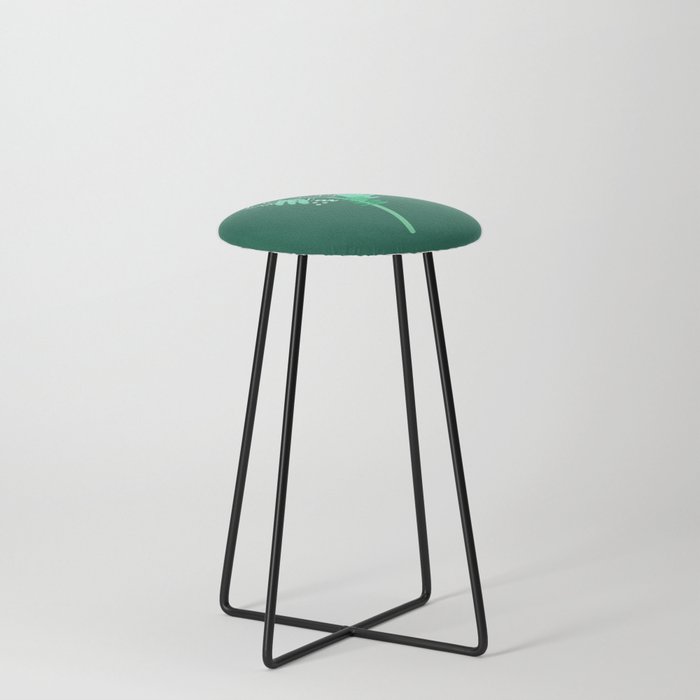 Abstract line bloom 4 Counter Stool
