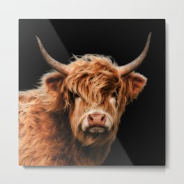 Highland Cow Metal Print | Cow, Wall, Beef, Farming, Farms, Highlandcow, Scottish, Hairy, Mixed Media, Longhorn 