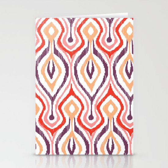 Sketchy Ikat - Nebula Stationery Cards