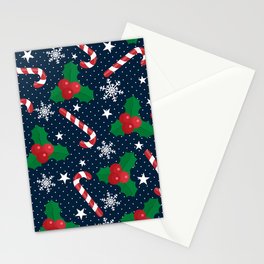 Christmas Seamless Candy and Berries 02 Stationery Card