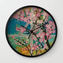 Prunus serrulata Wall Clock | Window, Cherrytree, Acrylic, Japanese, Sakura, Prunusserrulata, Watercolor, Japanesecherry, Cherry, Hillcherry 