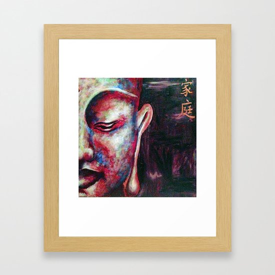Half Buddha Face Framed Art Print By Aammeelliia Society6