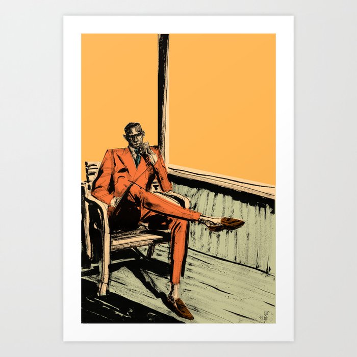 Orange Thoughts Art Print
