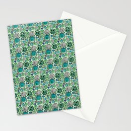 Green Buttons Stationery Cards