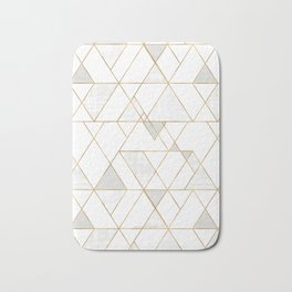 Mod Triangles Gold and white Bath Mat