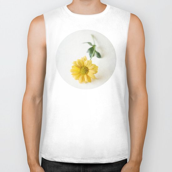 Yellow Flower StillLife Biker Tank