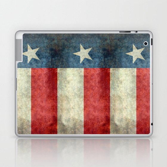 Texas flag, Grungy Banner Laptop & iPad Skin