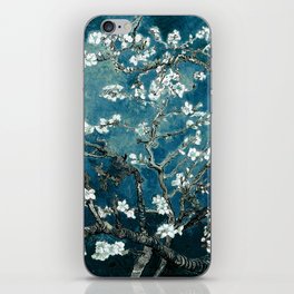 Van Gogh Almond Blossoms : Dark Teal iPhone Skin | Vincentvangogh, Purevintagelove, Vintage, Flowers, Nursery, Landscape, Vangogh, Nature, Impressionism, Teal 