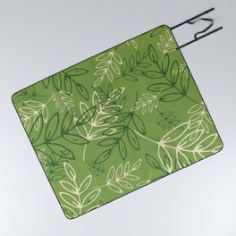 Green Leaves Picnic Blanket