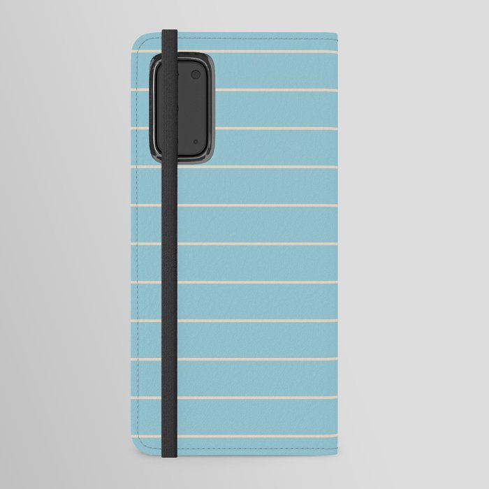 Vintage Pastel Light Blue Lines Modern Collection Android Wallet Case