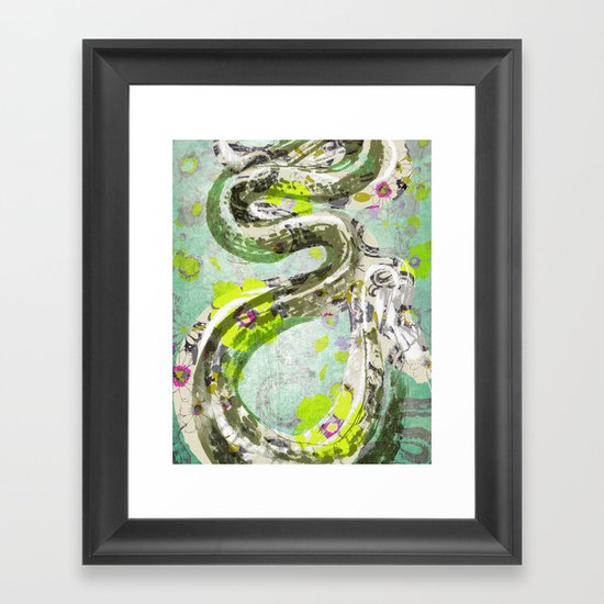 Garden Snake Commons Framed Art Print
