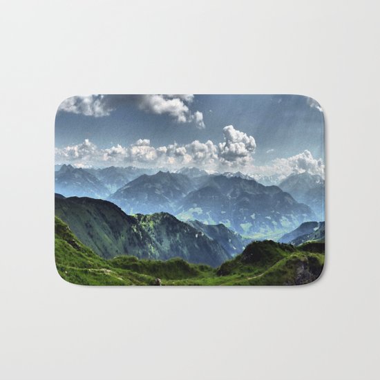 Mountain Peaks in Austria Bath Mat