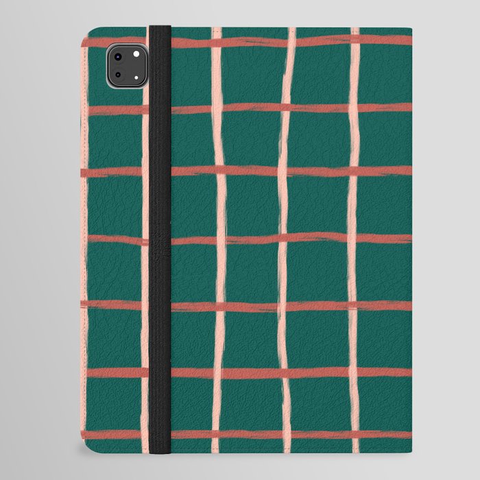 Hygge Scandinavian Checkered Plaid iPad Folio Case