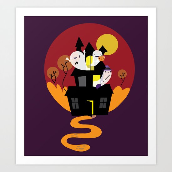 Haunted house Art Print