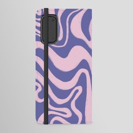 Retro Very Peri + Blush Pink Liquid Swirl Android Wallet Case