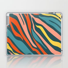 Mid Century Modern Zebra Print Pattern - Retro Colors Laptop Skin