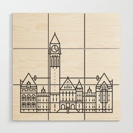 Toronto - Old City Hall - White Wood Wall Art