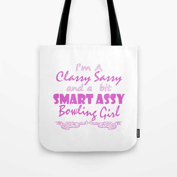 Sassy Bowling Girl Tote Bag