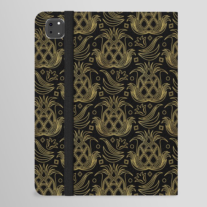 Luxe Pineapple // Black iPad Folio Case