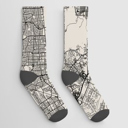 El Paso Black & White Map Socks